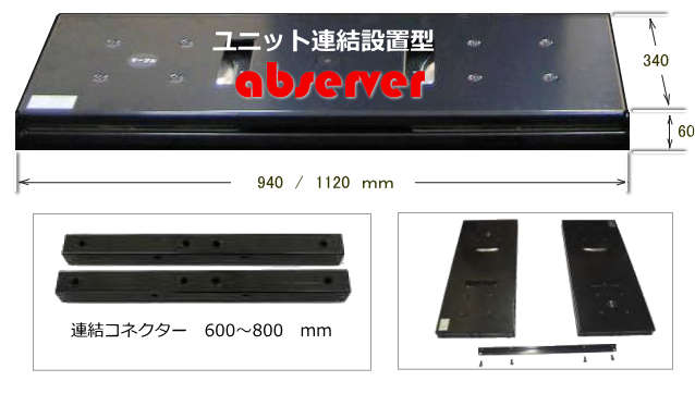 連結型免震台のサイズ